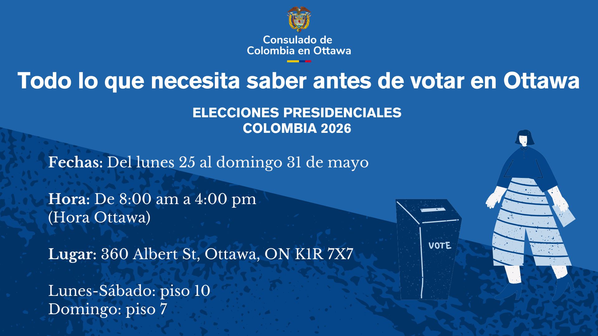 Horario y lugar