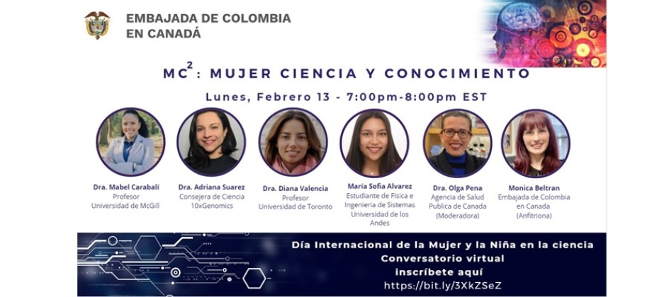 Embajada de Colombia en Canadá se une a la celebración del Día Internacional de la Mujer y la Niña en la Ciencia