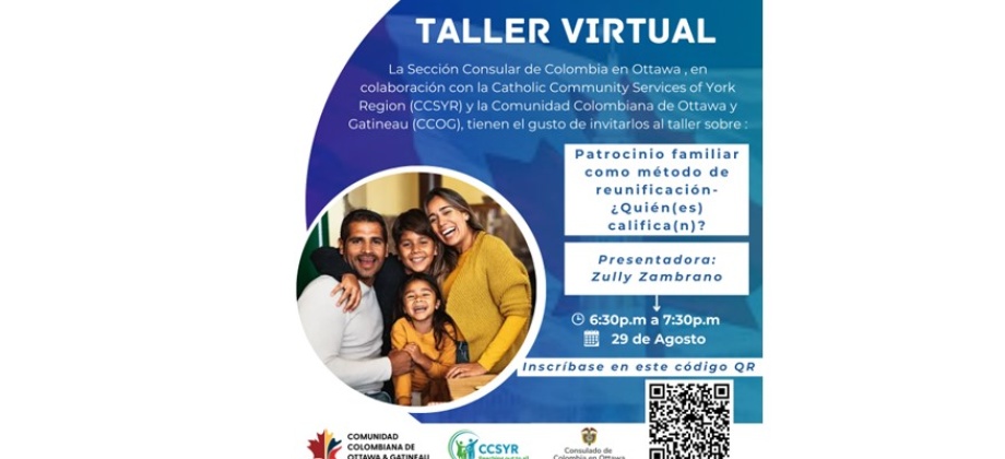 Taller de formación virtual Patrocinio familiar como método de reunificación este 28 de agosto